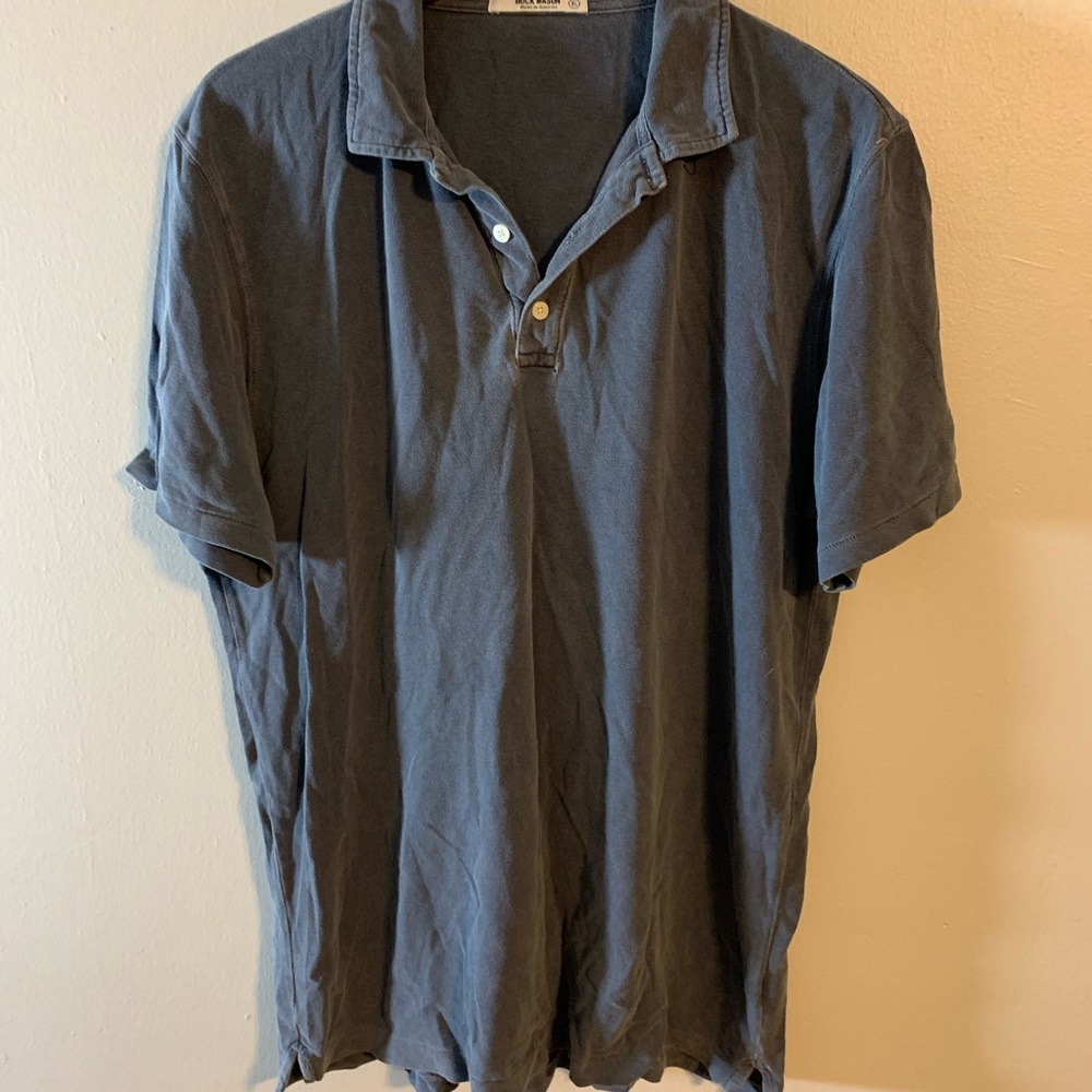 Buck Mason Short Sleeve Pique Polo Shirt size XL.
